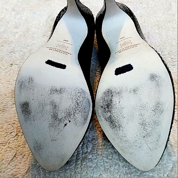 Black Kathryn Amberleigh Snake Skin high Heels size 9M - Picture 2 of 9